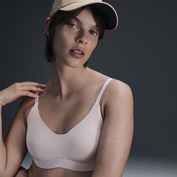 Nike beige sports bra shop